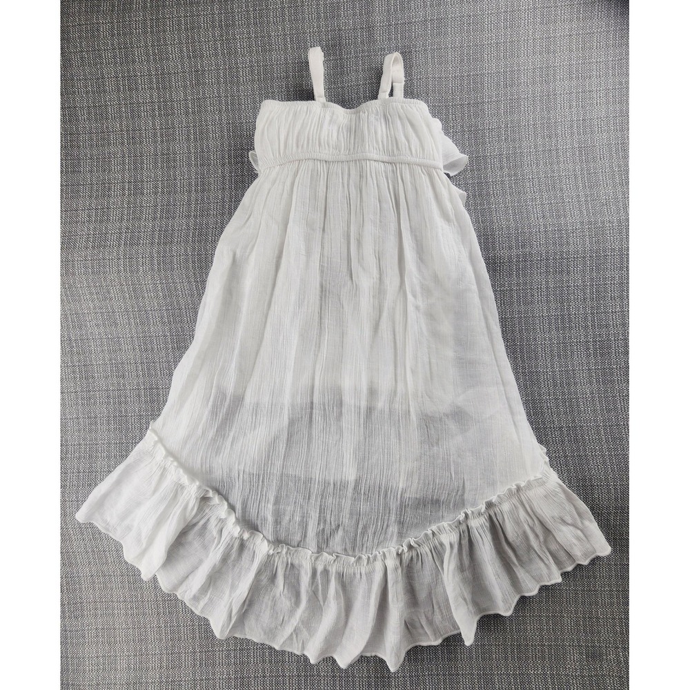 Lele for Kids Girls High Low Dress 4T White Ruffle Gauze Boho Cottagecore Beach - Picture 8 of 10
